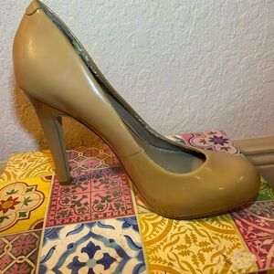 Jessica Simpson Nude Patent Leather Stilettos